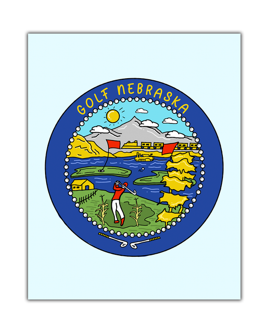 Golf Nebraska Poster