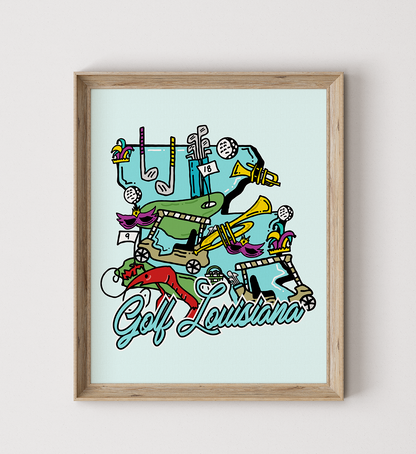 Golf Louisiana Poster