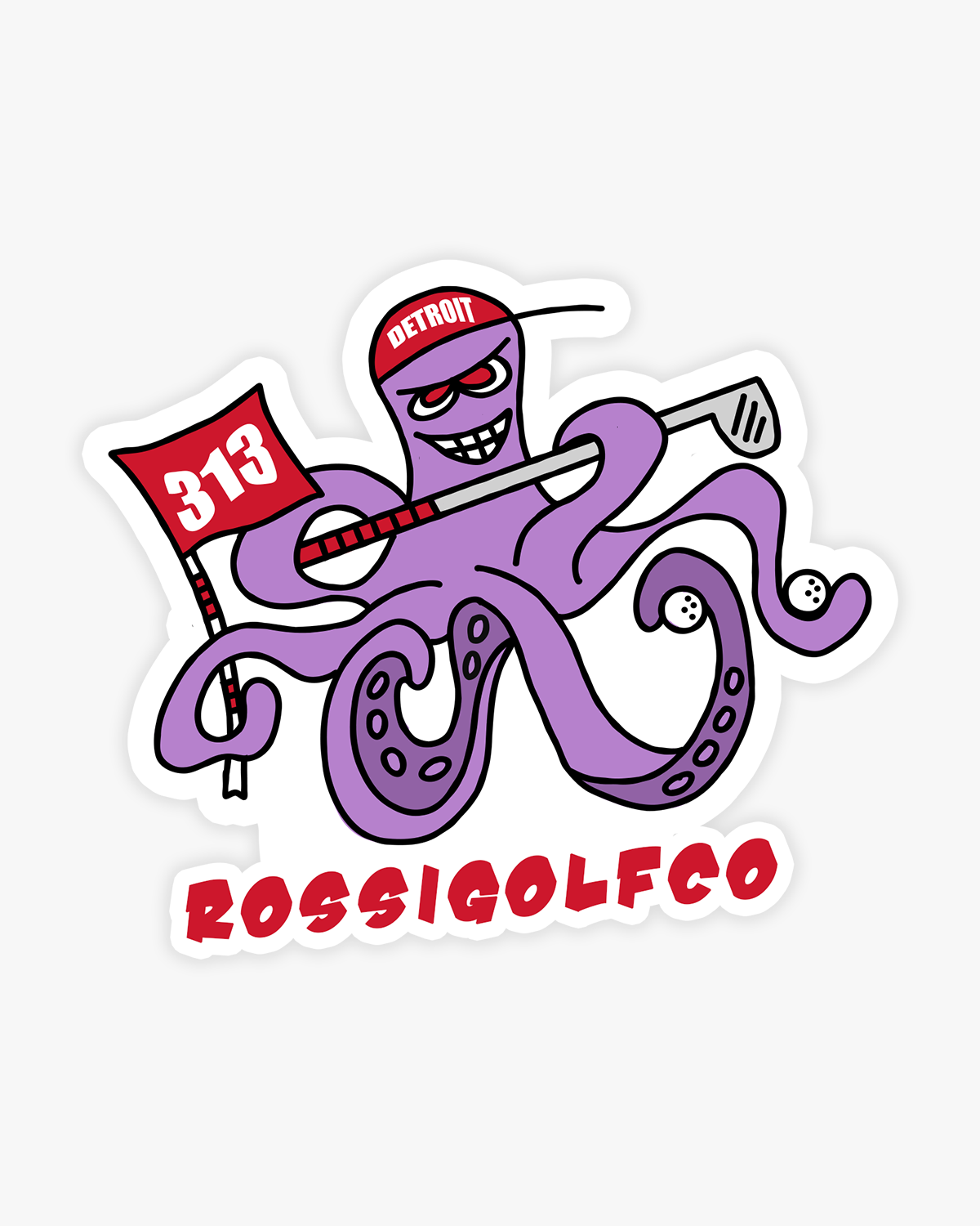 Golftopus Sticker