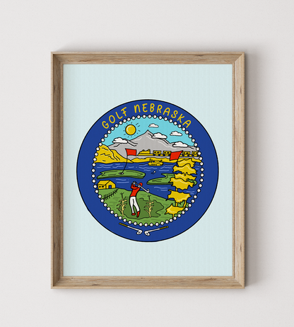 Golf Nebraska Poster