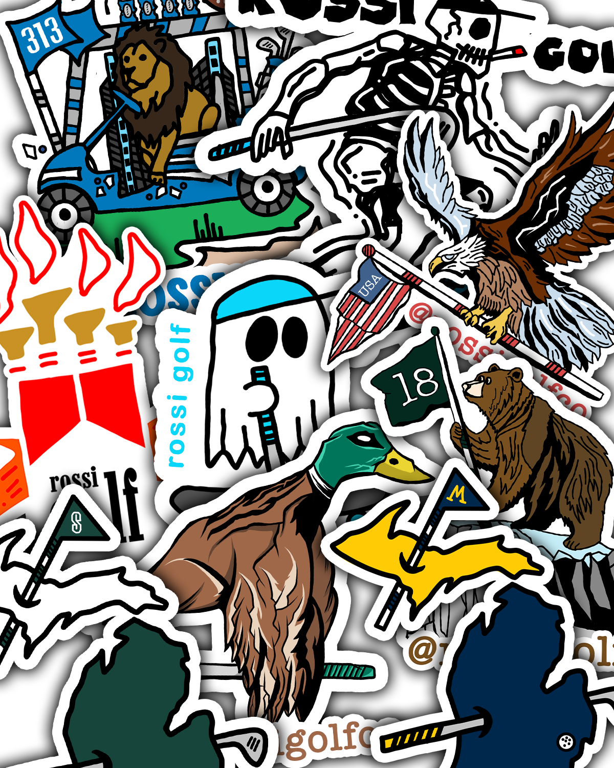 Rossi Golf Sticker Pack