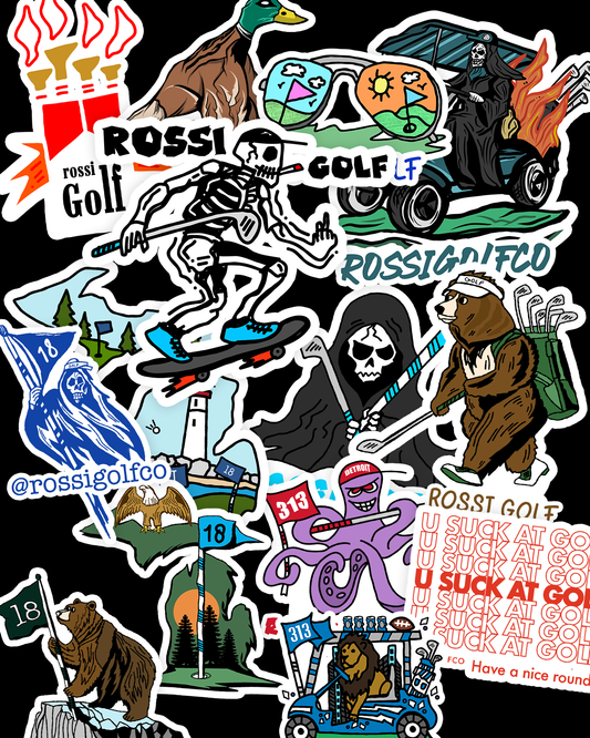 Rossi Golf Assorted Sticker Pack