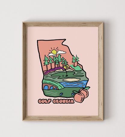 Golf Georgia Poster