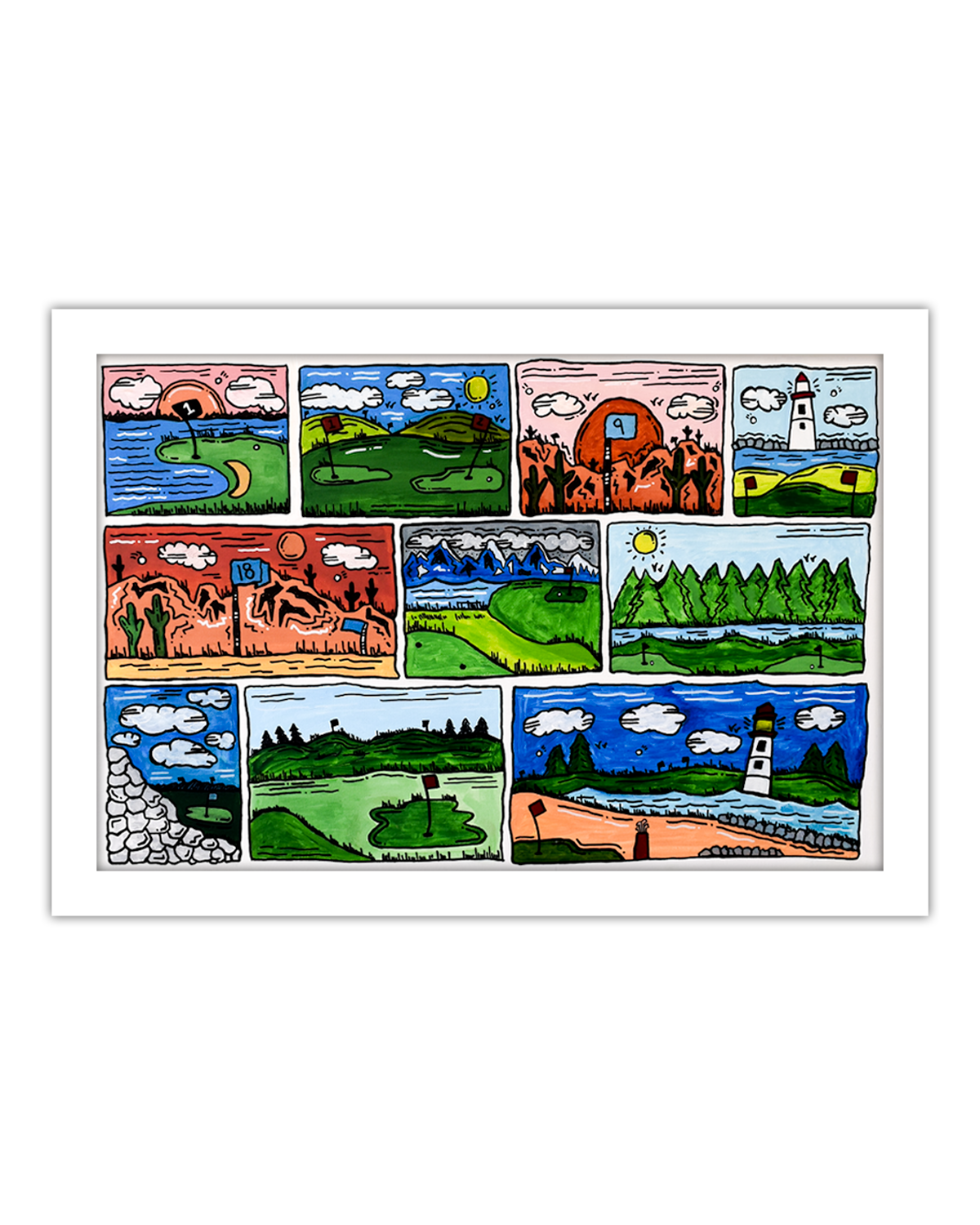 Golf Scenary Painting