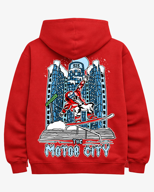 Motor City Snowboarding Hoodie (Red)