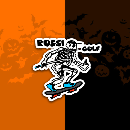 Skating Skeleton Sticker
