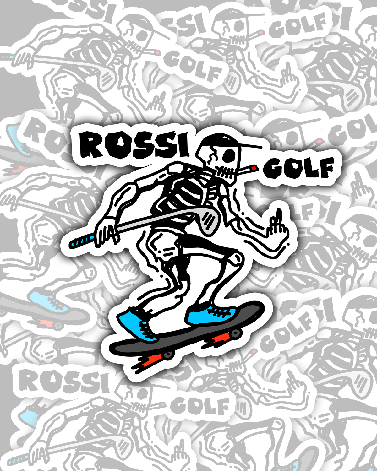 Skeleton Sk8er Sticker