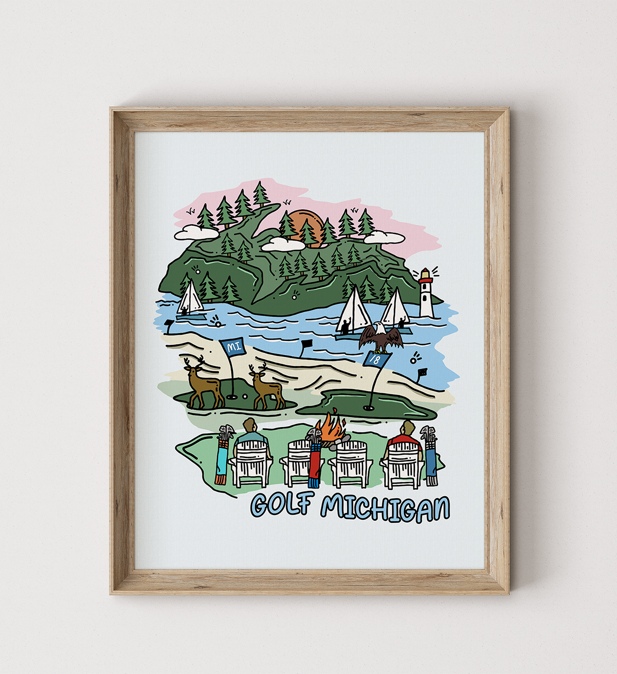 Golf Michigan Poster