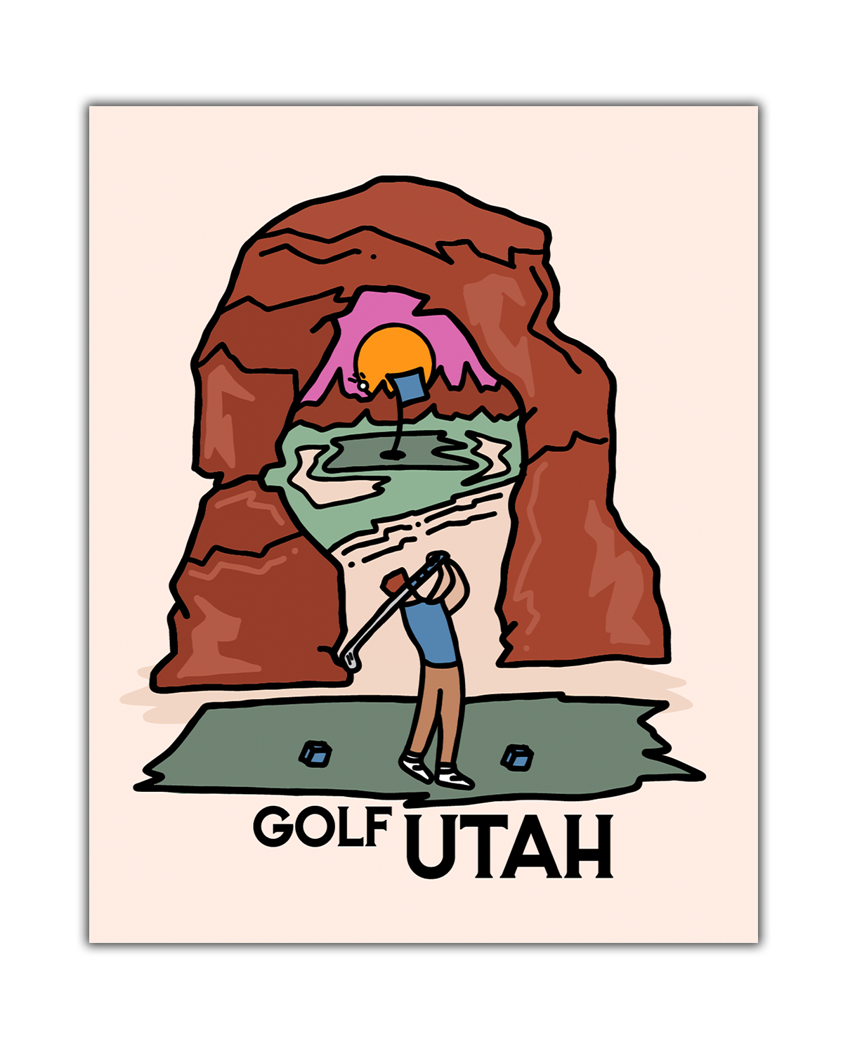 Golf Utah Poster