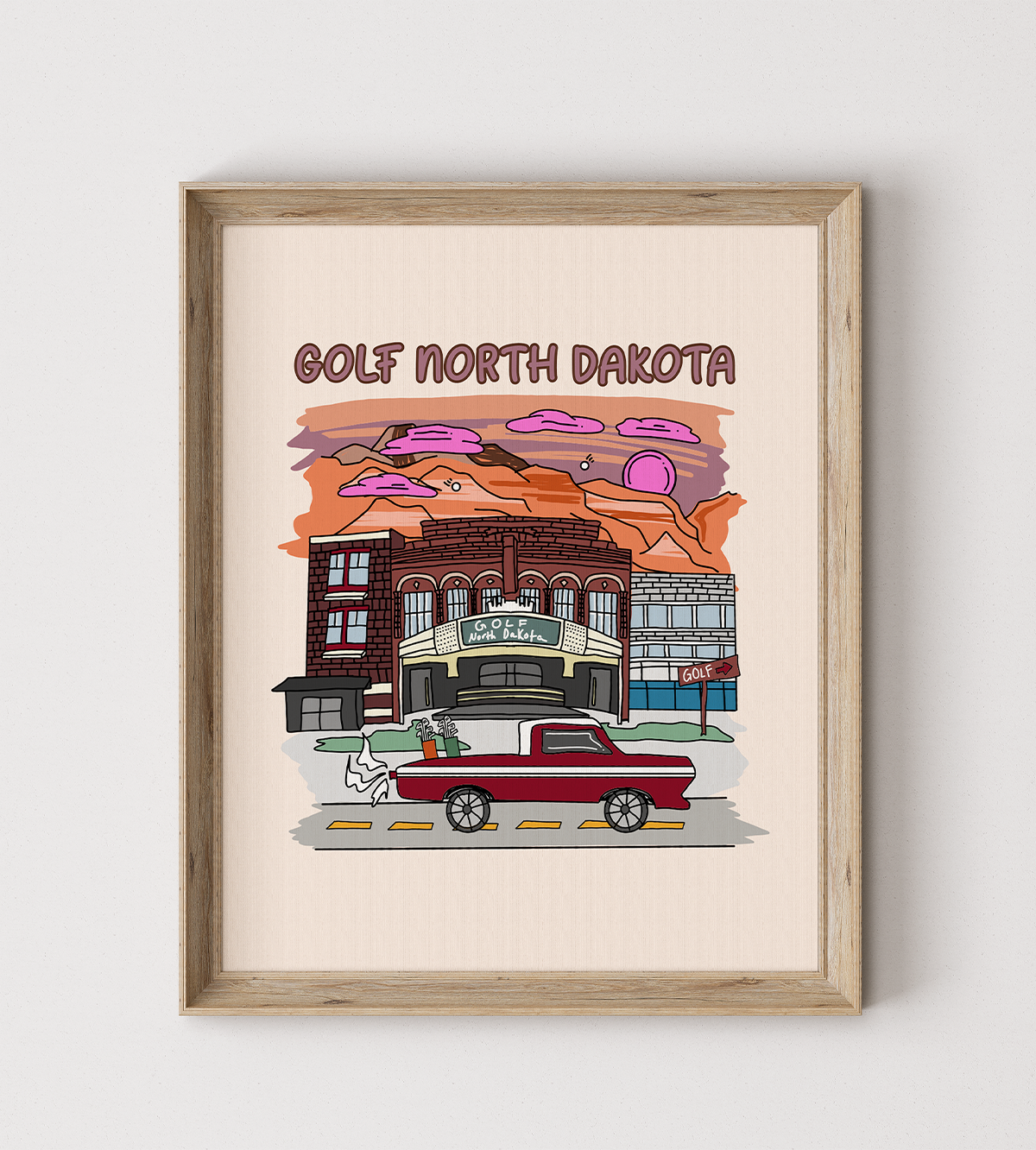 Golf North Dakota Poster